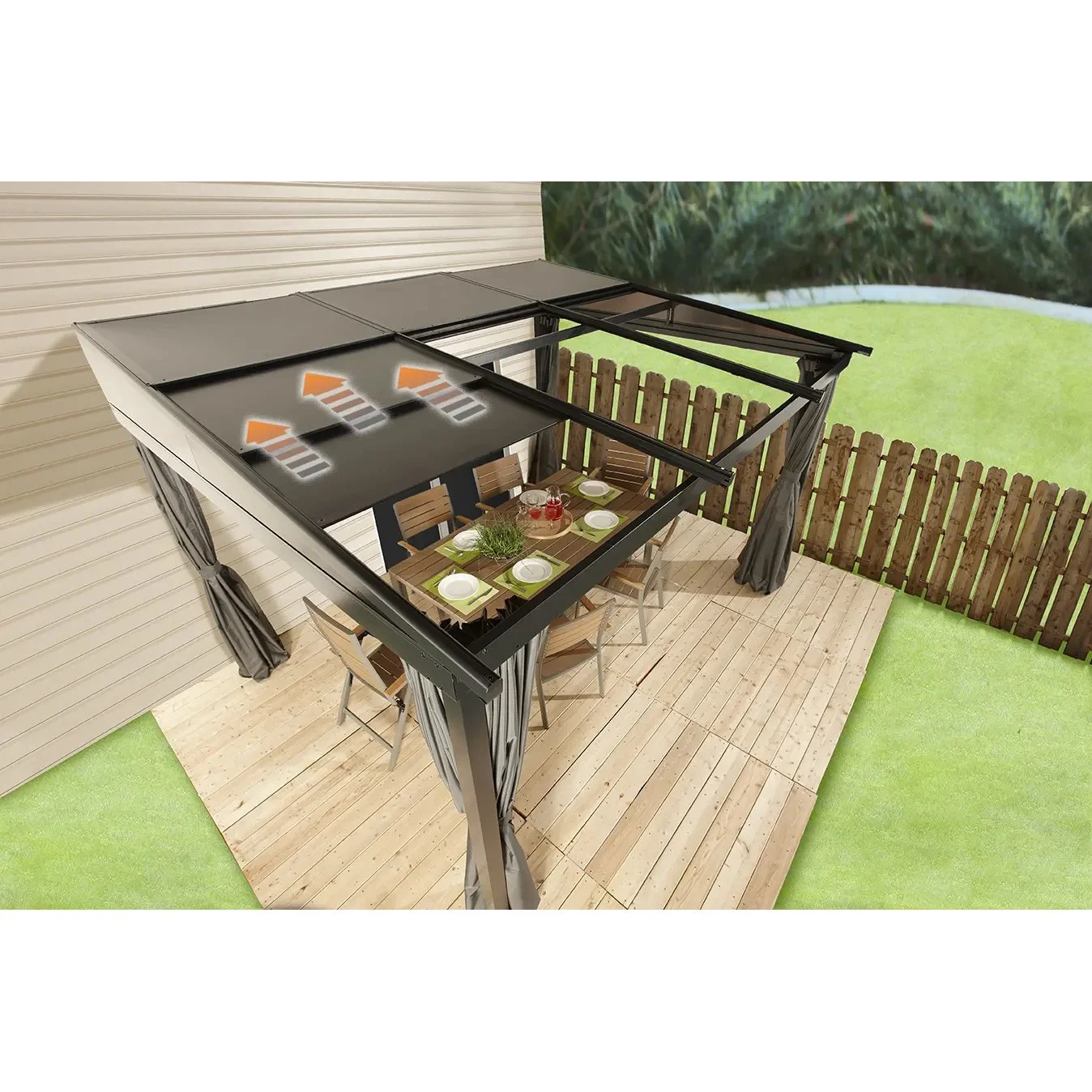 Sojag Budapest 10 ft. x 12 ft. Retractable Mural Gazebo - 1031676